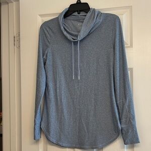Market & Spruce Active Light Blue Cowl Neck Top